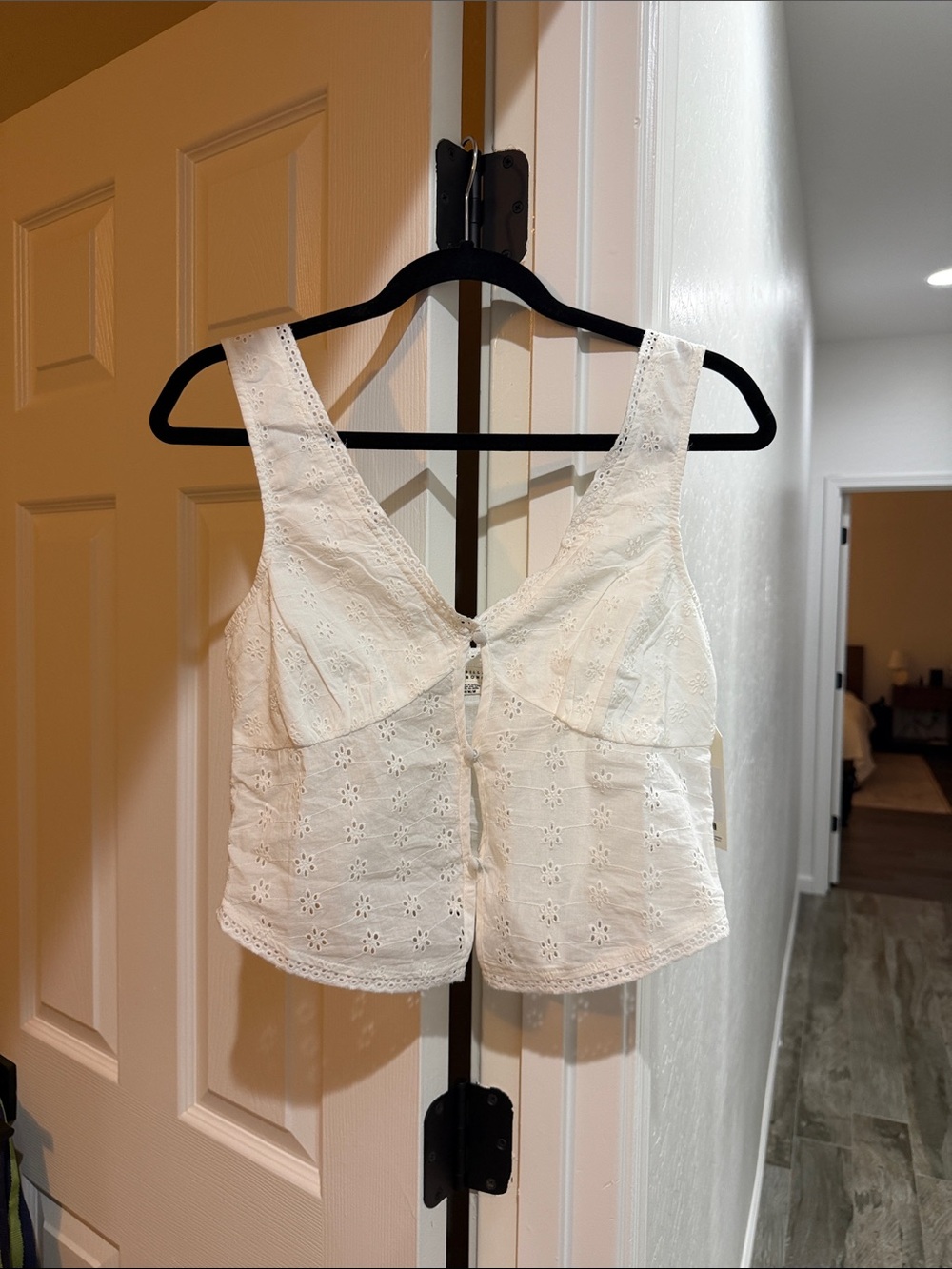 Billabong White Eyelet Lace Tank - Women's